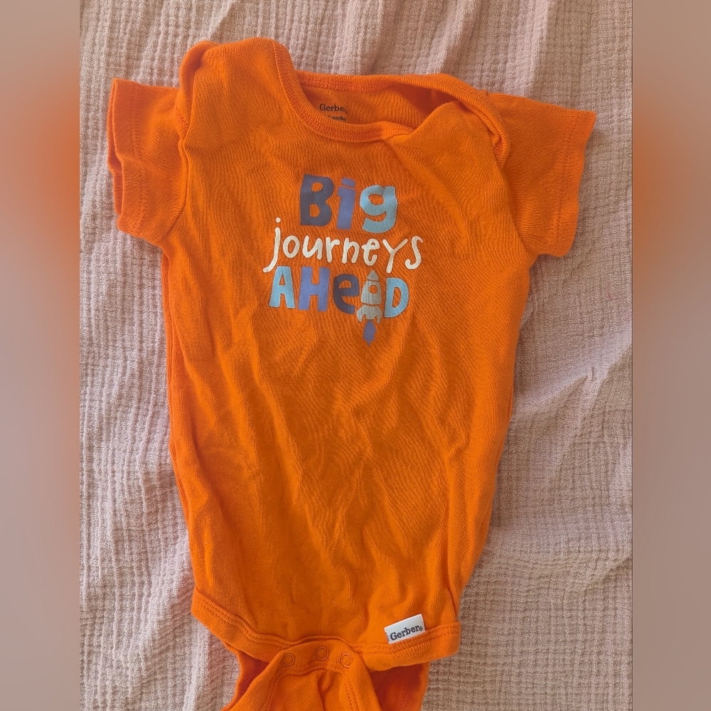 Gerber Orange Bodysuit - Big Journeys Ahead